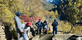 हिल्दुम बिधुत बितरण केन्दको ओभर फ्लो र इन्टेक मर्मत सकियो तर सिमेन्ट सेट हुन बाँकी