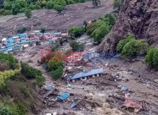 पहिरोको प्रकोपले विद्यालय भवनमा क्षति, विद्यार्थीको पठनपाठन अवरुद्ध
