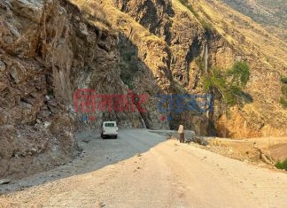 सिमकोट हिल्सा सडकको च्याछरा सडकको ढलान कार्य सम्पन्न