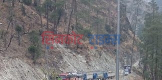 कर्णाली करिडोरको हुम्ला खण्डको खच्चा सडक अवरुद्ध