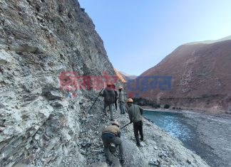 सेनाद्धारा कर्णाली करिडोरको घाटा चौरदेखि भुक्का खोला सडकको ट्रयाक खोल्ने कार्य तीब्र