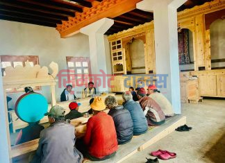 झुला बस्तीमा पुजाआजाका लागि आधुनिक गुम्बा निर्माण