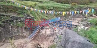 अचानक लिमीको तीलमा आएको बाढीले भौतिक संरचनाको क्षेती