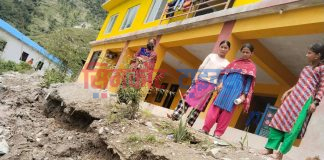 विद्यालयको छात्रावास पहिरोको उच्च जोखिममा