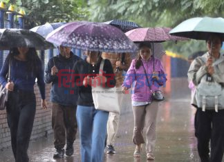 मंगलबारदेखि नेपालका विभिन्न स्थानमा भारी वर्षा हुने सम्भावना